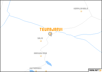 map of Teurajärvi