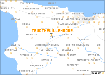 map of Teurthéville-Hague