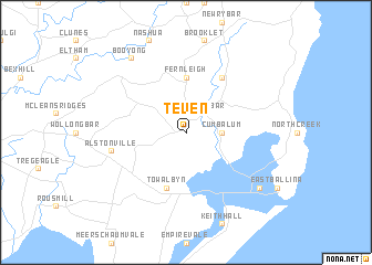 map of Teven