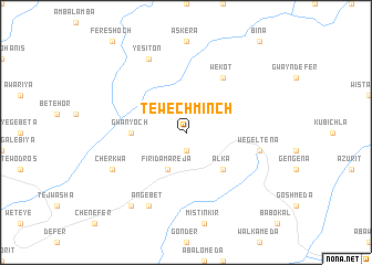 map of Tʼewech Minchʼ