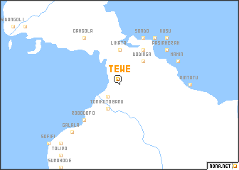 map of Tewe