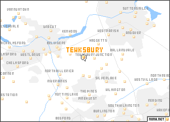 map of Tewksbury