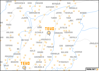 map of Tewo