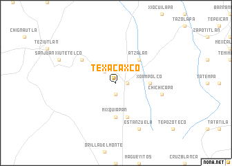 map of Texacaxco