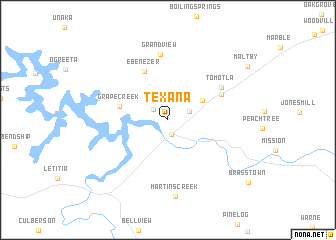 map of Texana