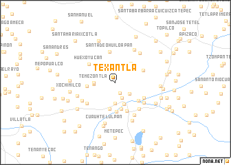 map of Texantla
