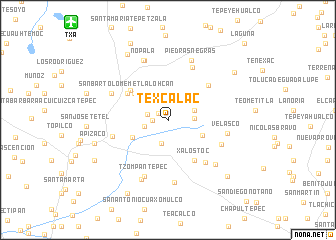 map of Texcalac