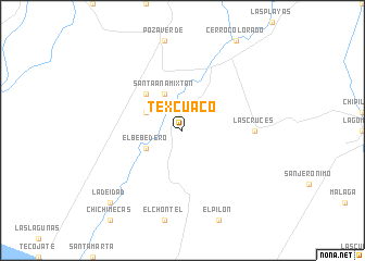 map of Texcuaco