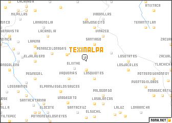 map of Texinalpa