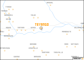 map of Téyango