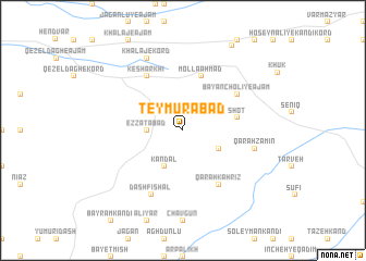 map of Teymūrābād