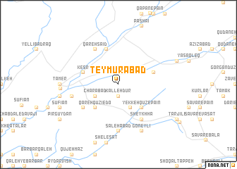 map of Teymūrābād