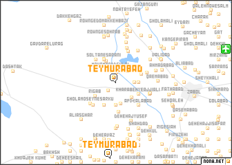 map of Teymūrābād