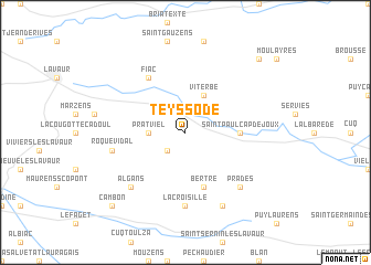 map of Teyssode