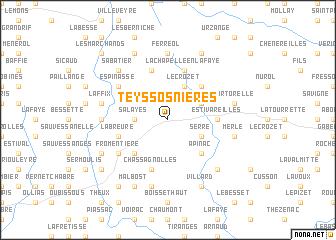 map of Teyssosnières