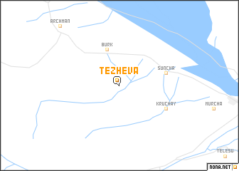 map of Tezhëva