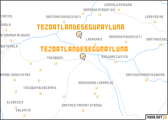 map of Tezoatlán de Segura y Luna