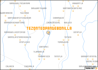 map of Tezonteopan de Bonilla