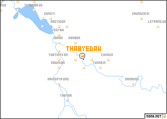 map of Thabyedaw