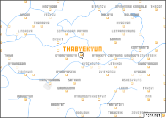 map of Thābyekyun