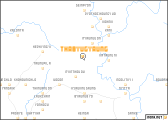 map of Thabyugyaung