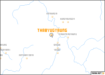 map of Thabyugyaung