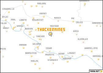 map of Thacker Mines