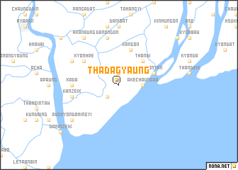 map of Thadagyaung