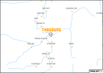 map of Thagaung