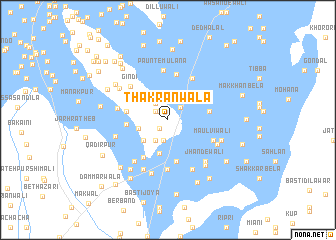 map of Thakrānwāla