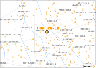 map of Thākurwāla