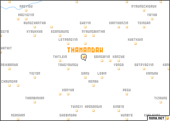 map of Thamandaw