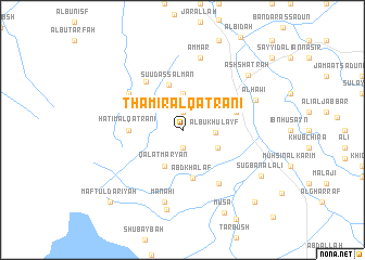 map of Thāmir al Qaţranī