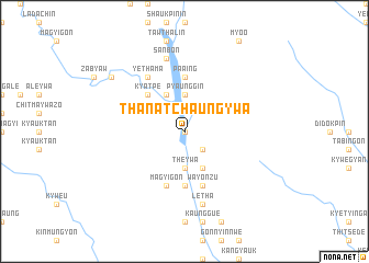 map of Thanatchaungywa