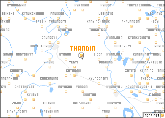 map of Thandin