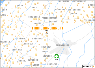 map of Thanedār di Basti