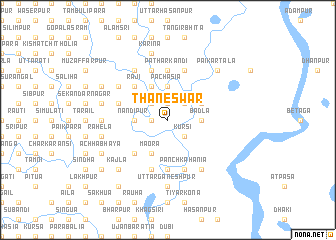 map of Thāneswar