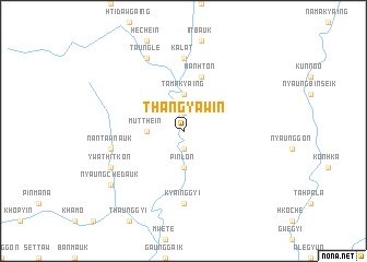 map of Thangyaw-in