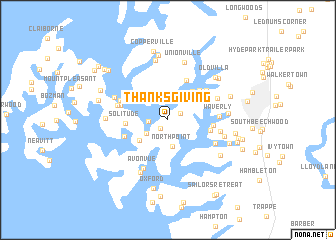 map of Thanksgiving