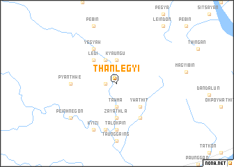 map of Thanlegyi