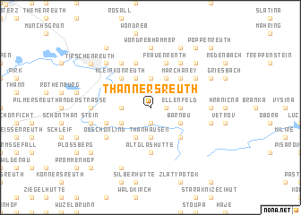 map of Thännersreuth