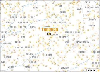 map of Thareda