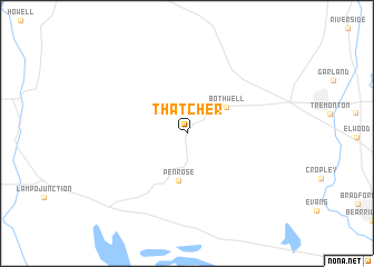 map of Thatcher