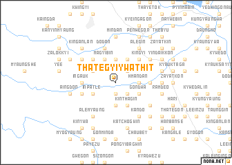 map of Thategyi Ywathit