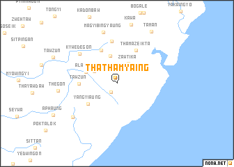 map of Thathamyaing