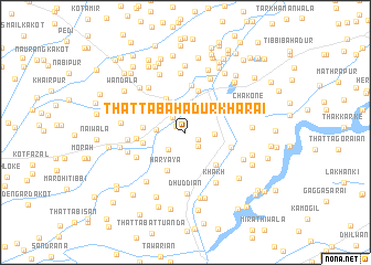 map of Thatta Bahādur Kharai