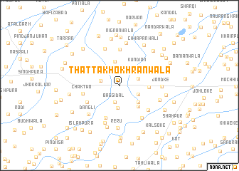 map of Thatta Khokhrānwāla