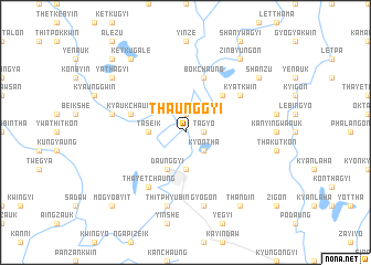 map of Thaunggyi