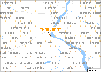 map of Thauvenay