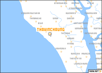 map of Thawinchaung